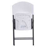 ZLOŽLJIV STOL 57X49X84CM, BELA SMOLA S SIVIM OKVIRJEM - slika 2